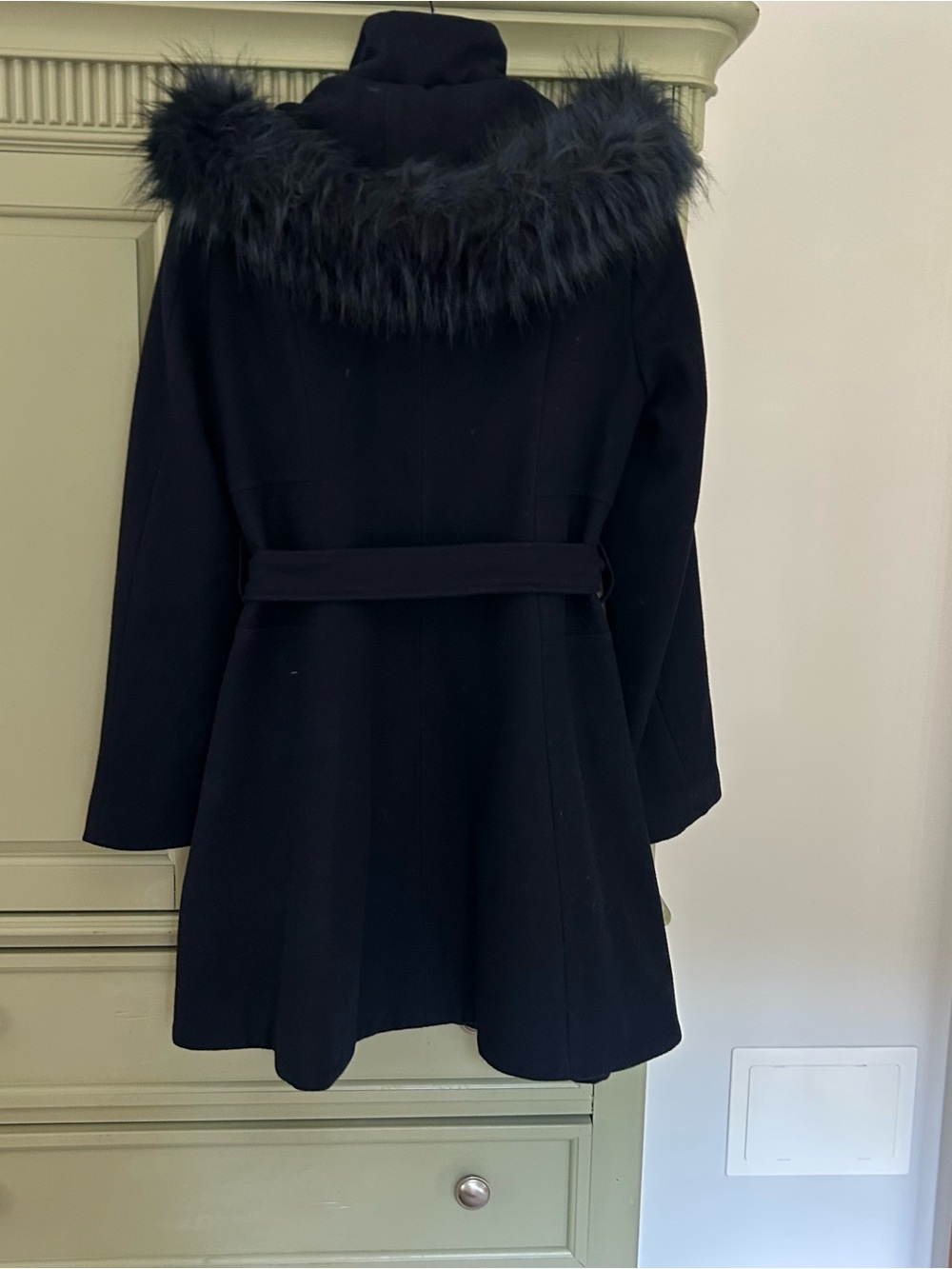 Laundry By Shelli Segal Navy Coat with Gold Hardware - Picture 2 of 7